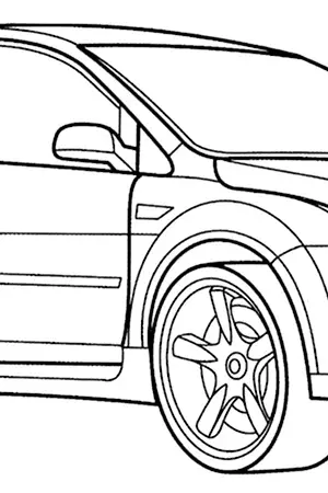 Раскраска Форд фокус 2 Рестайлинг хэтчбек