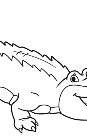 Раскраска крокодил Крокид