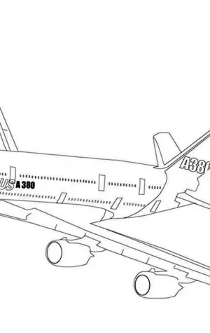 Раскраска самолет Airbus a320