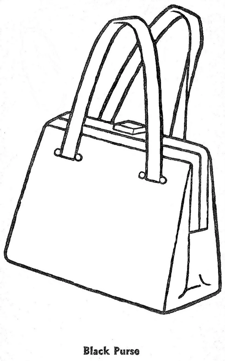 Раскраска сумочка