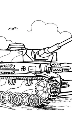 Раскраска танк
