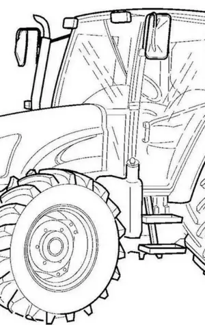 Раскраска трактор МТЗ 1221
