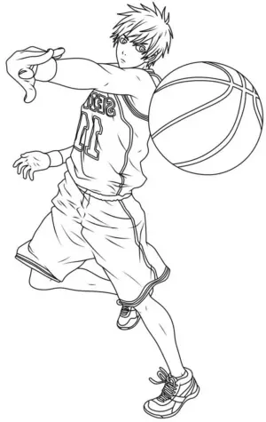 Раскраски аниме баскетбол Куроко