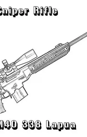 Раскраски оружие снайперская винтовка