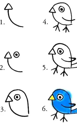 Рисование птиц для детей