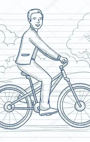 Рисуем человека на велосипеде