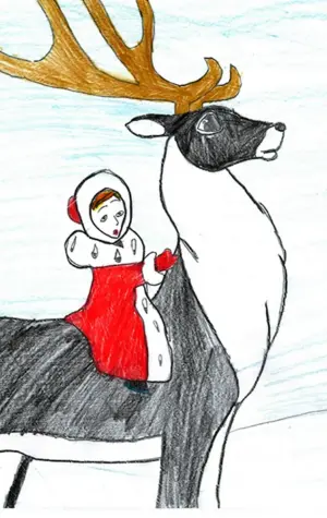 Рисунок к сказке Андерсена Снежная Королева
