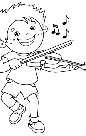 Рисунок музыканта играющего на скрипке