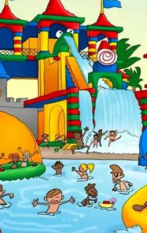 Рисунок на тему аквапарк