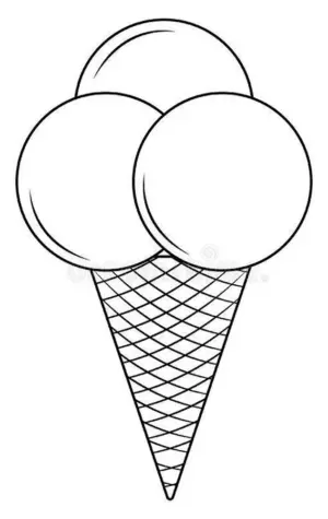 Рожок мороженого трафарет