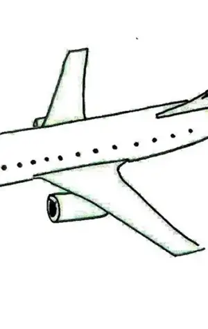 Самолет рисунок карандашом вид сбоку