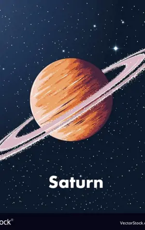 Сатурн карандашом цветной