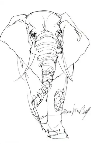 Слон эскиз