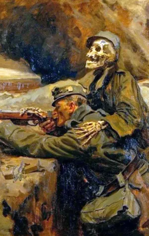 Солдат и смерть Hans Larwin 1917.