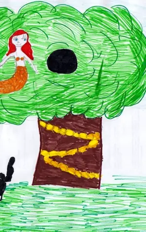У Лукоморья дуб зеленый рисунок