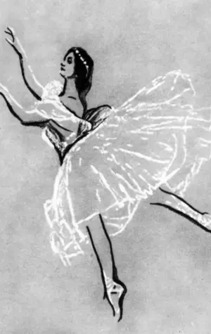 Валентин Серов Анна Павлова в балете Сильфиды 1909