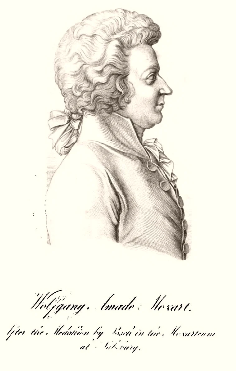 Вольфганг Амадей Моцарт рисунок