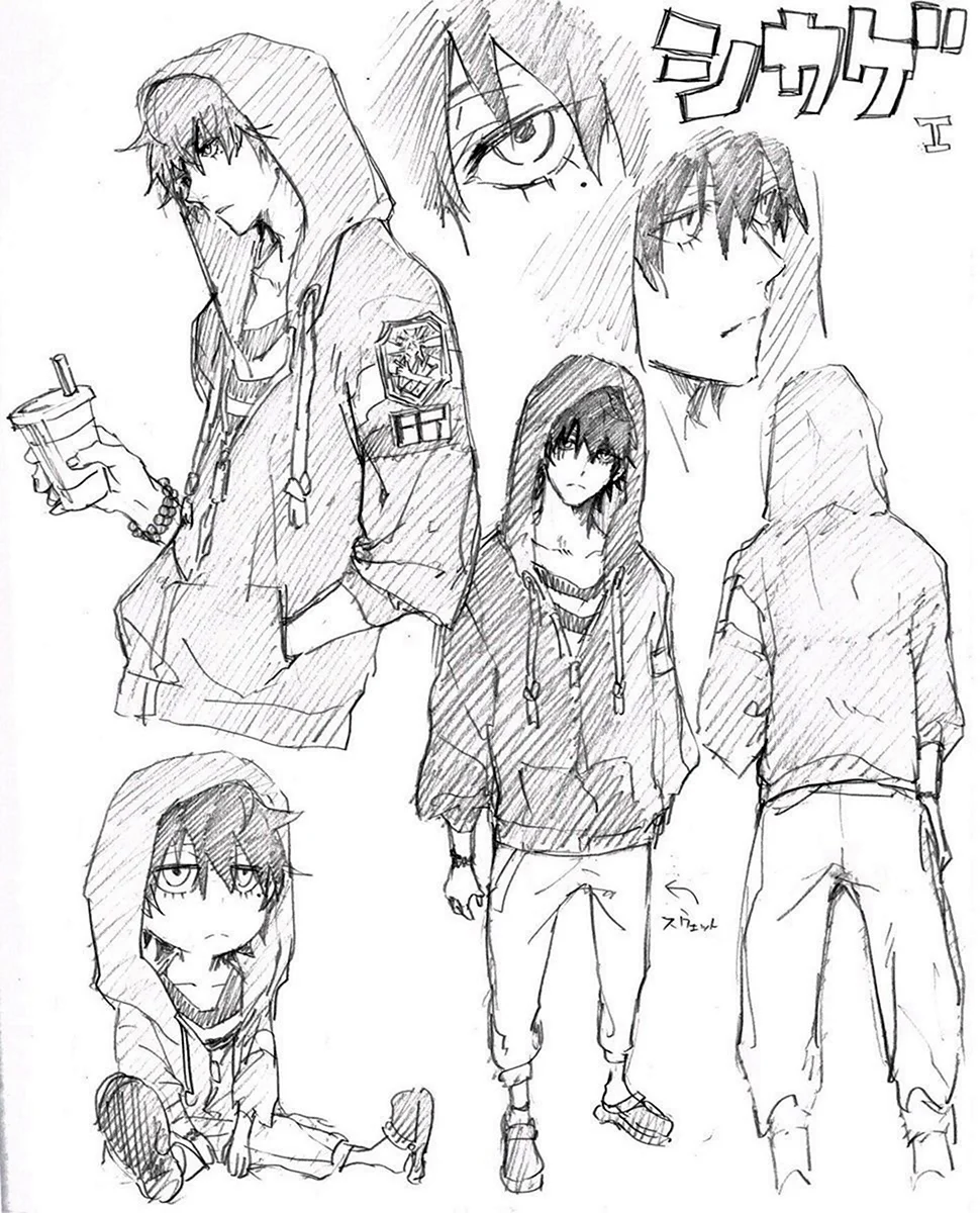 Зарисовки аниме персонажей