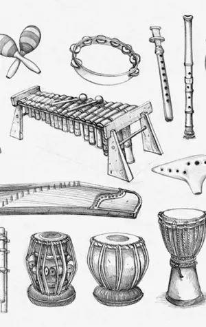 Зарисовки музыкальных инструментов