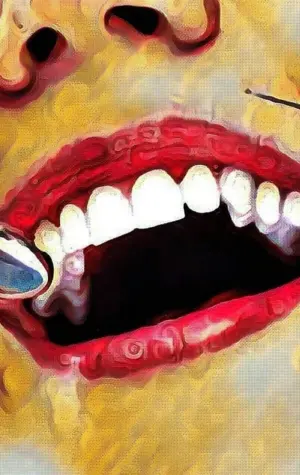 Зуб акварель