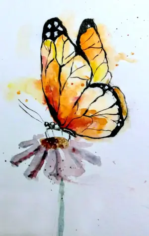 Акварель бабочка