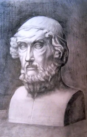 Архимед гипсовая голова