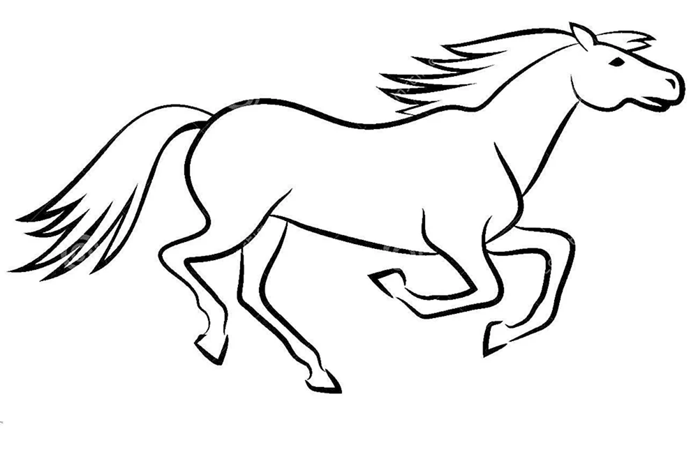 Horse | Coloring book for children: 59 coloring pages распечатать бесплатно