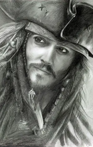 Депп Джонни пираты Карибского моря рисунок
