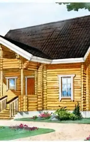 Деревянный дом иллюстрация
