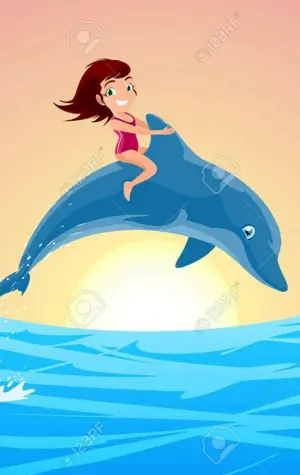 Девочка на дельфине