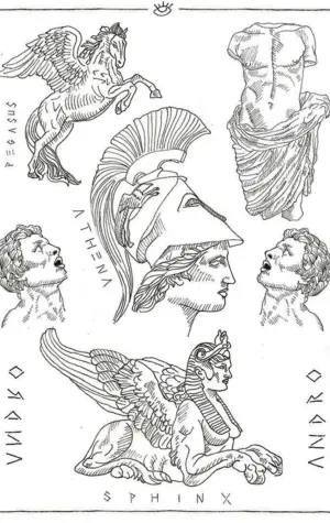 Древнегреческие Татуировки эскизы