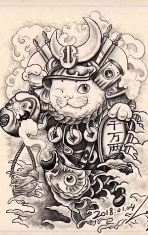 Эскизы тату японская тематика