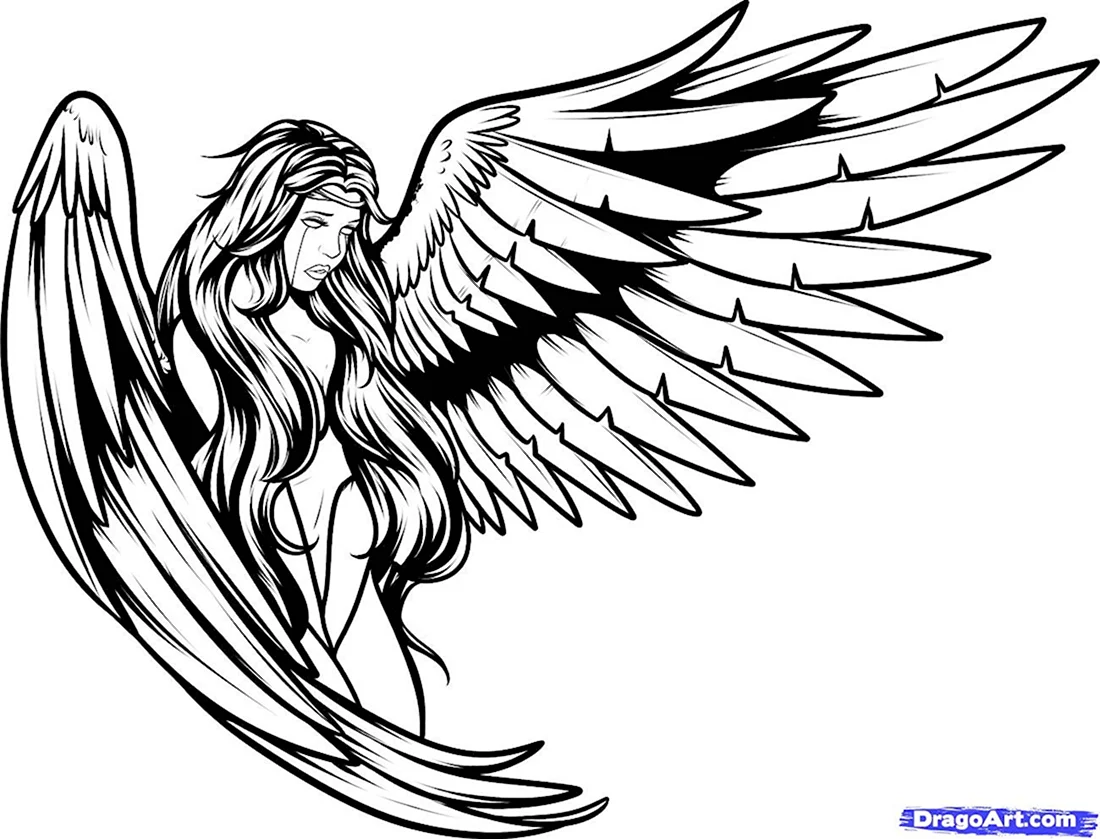 Эскизы татуировок ангелов