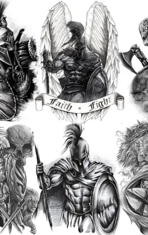 Эскизы татуировок спартанцев