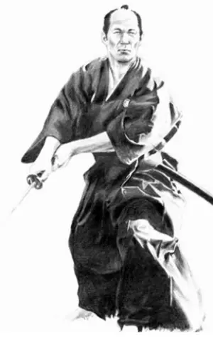 Японский Самурай с мечом