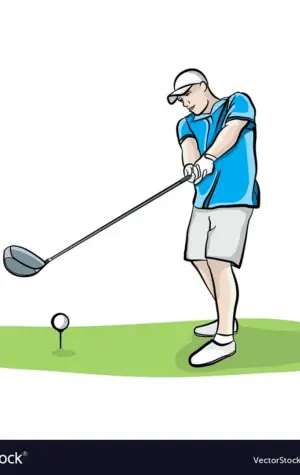 Игрок в гольф рисунок