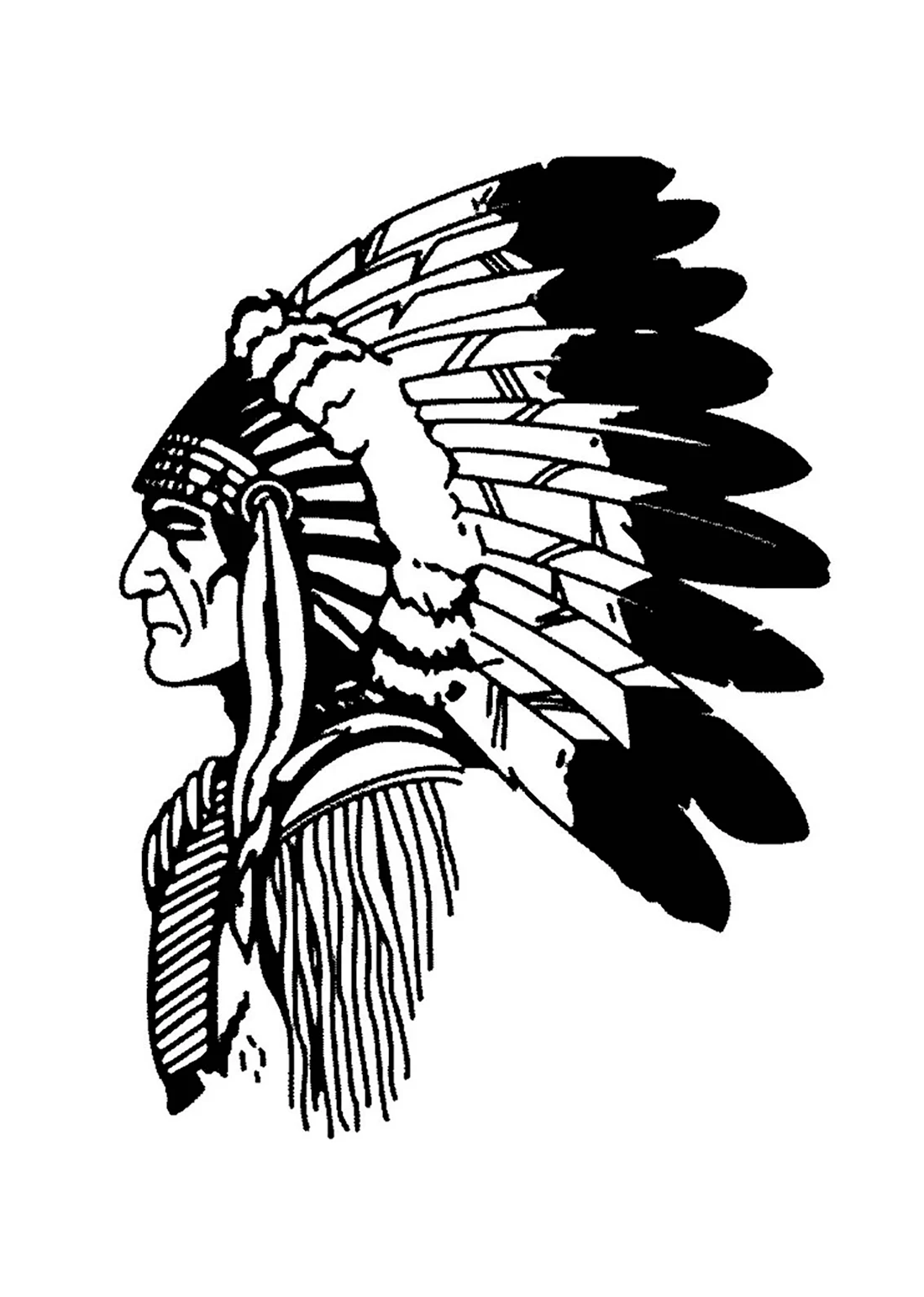 Индеец Апачи в профиль