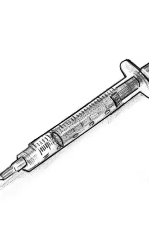 Инсулиновый шприц рисунок