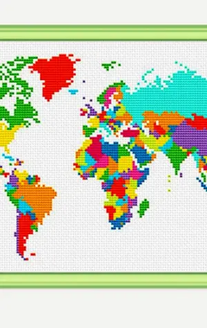 Карта мира вышивка крестом схема