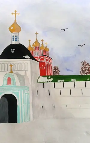 Храмы в честь преподобного Сергия Радонежского рисунок