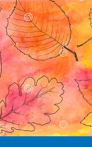 Ковер из осенних листьев рисование
