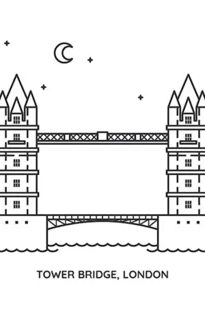 Лондонский Тауэрский мост раскраска