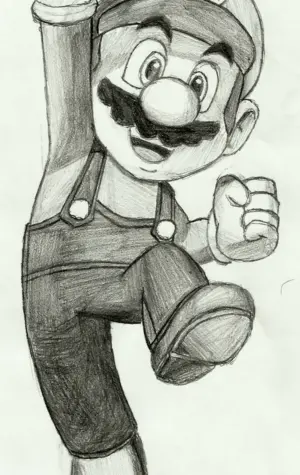 Марио карандашом