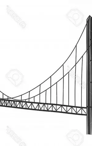 Мост Сан Франциско сбоку черно белое