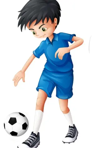 Мультяшный мальчик в футбольной форме