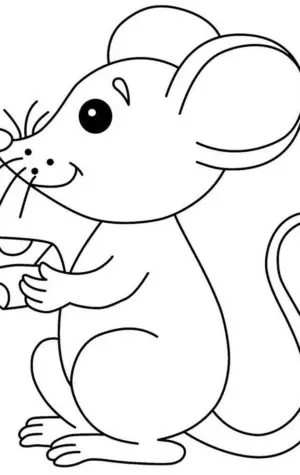 Мышка Теремок раскраска для детей