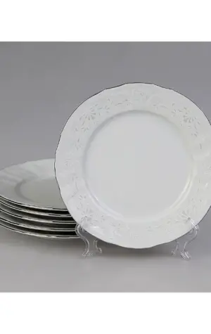 Набор тарелок Bernadotte белый узор 19 см6 шт