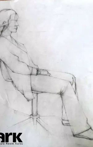 Набросок сидящего человека