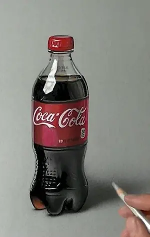 Нарисовать бутылку Кока колы