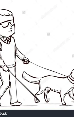 Нарисовать человека с собакой